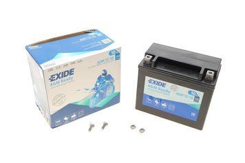 Мото акумулятор EXIDE AGM 6СТ-10Ah Аз (+/-) 12В 150А (EN) ETX12-BS ETX12-BS фото