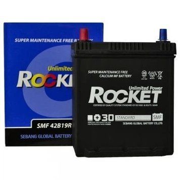 Автомобільний акумулятор ROCKET Japan 6СТ-40Ah Аз (+/-) ASIA 340A (CCA) ТК SMF 42B19R SMF 42B19R фото