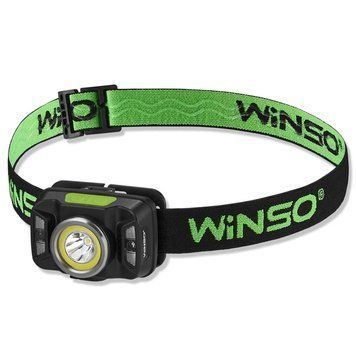 Ліхтар налобний WINSO 220Lm 5W CREE XTE 1800mAh Zoom Sensor White/Red 750700 фото