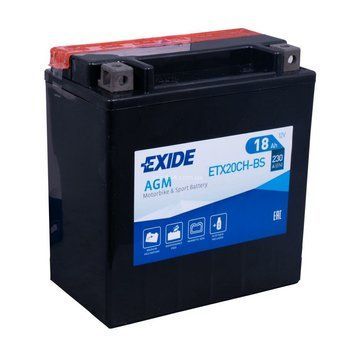Мото акумулятор EXIDE AGM 6СТ-12Ah Аз (+/-) 12В 190А (EN) ET14B-BS ET14B-BS фото