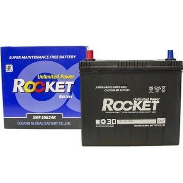 Автомобільний акумулятор ROCKET Japan 6СТ-45Ah АзЕ (-/+) 410A (CCA) ТК SMF 55B24L SMF 55B24L фото