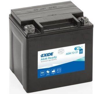 Мото акумулятор EXIDE Ready AGM 6СТ-30Ah АзЕ (-/+) 12В 430А (EN) AGM12-31 AGM12-31 фото