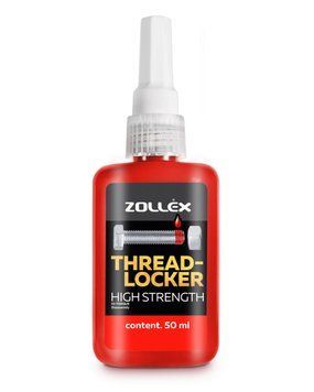Фіксатор різьби Zollex Threadlocker червоний для нерозбірних з'єднань BFS-8 50г (144шт/уп) 2956653 фото