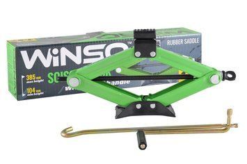 Домкрат ромбовий WINSO 1,5т.,з трещіткою,гумова подушка,вис.підйому 104-385мм (8шт/уп) 121520 фото
